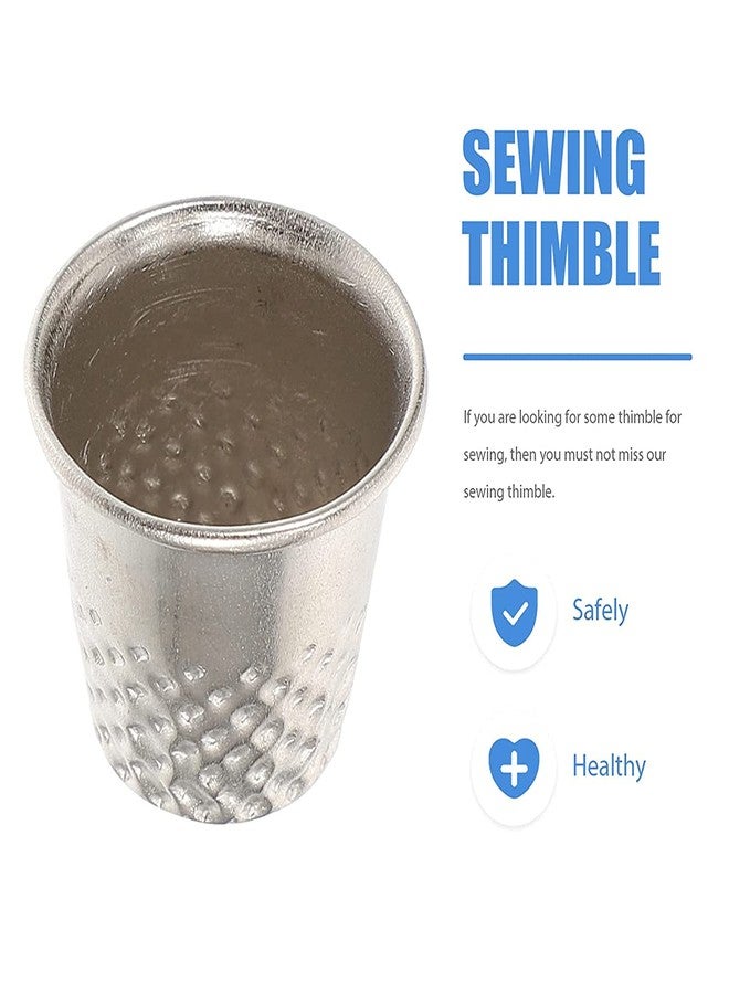 M Fabrics Metal Finger Thimble Sewing Grip Stainless Steel Needle Protector for Tailoring Embroidery Quilting DIY Crafts Pack of 5 - Image 4